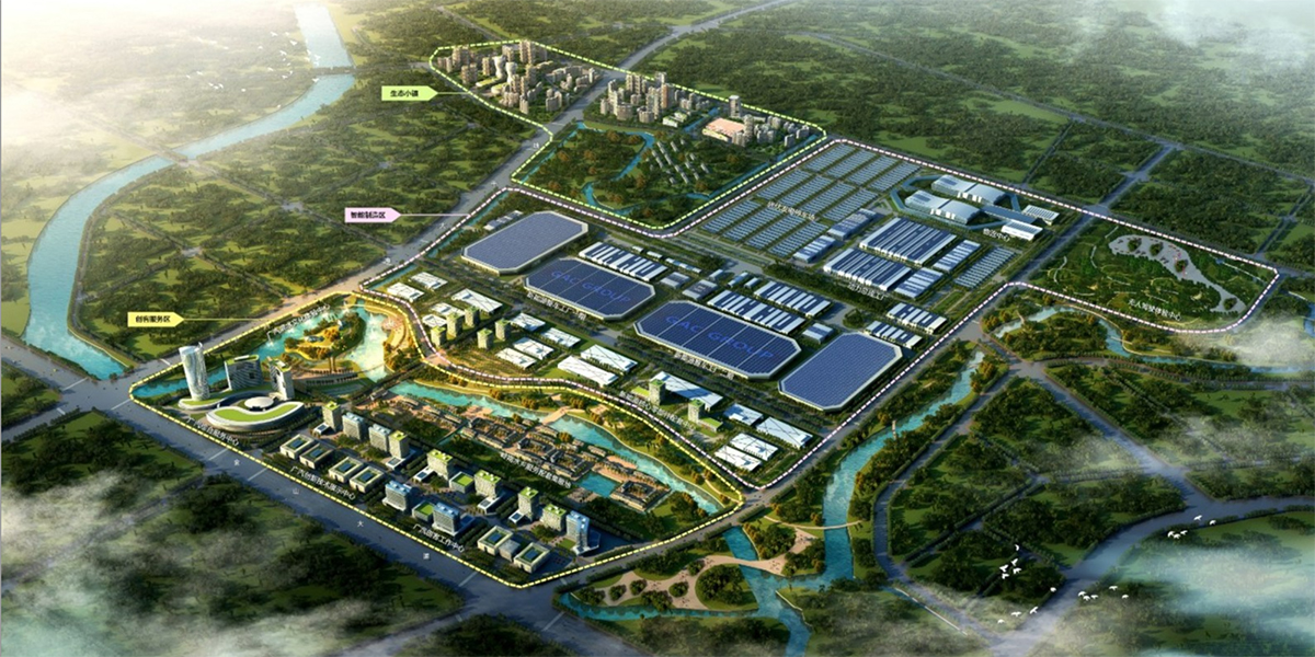 Graphic showing pland for GACs new plant where electric vehicles will be made